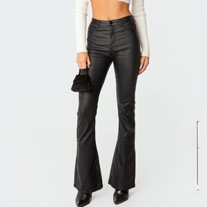 Edikted Black Leather Pants